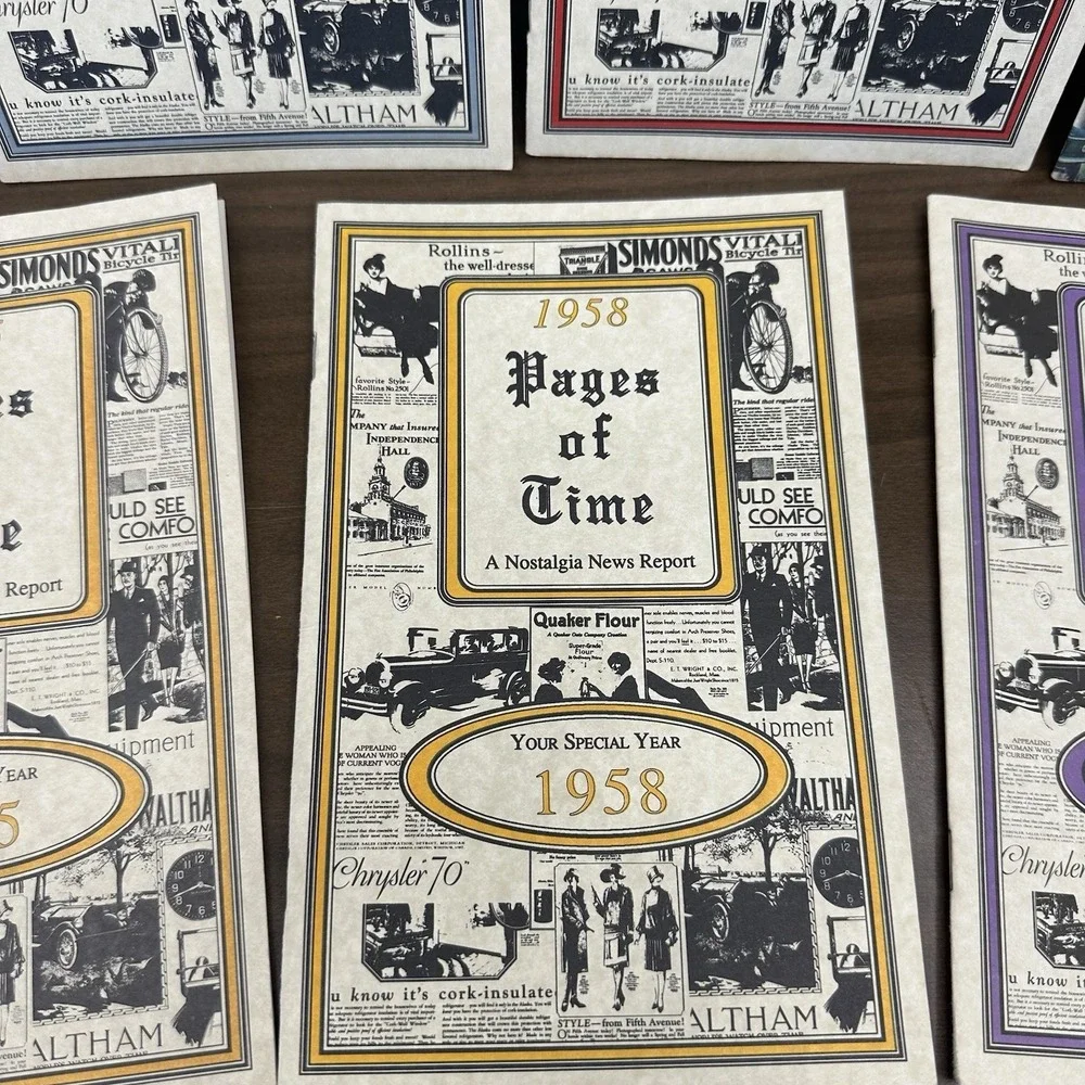 7 Year Pages Of Time Nostalgia News Report Booklet 1903,‎ 07, 32, 33, 55, 58, 63